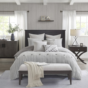 gray cable knit comforter